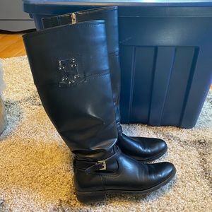 Tommy Hilfiger Black Leather Boots
